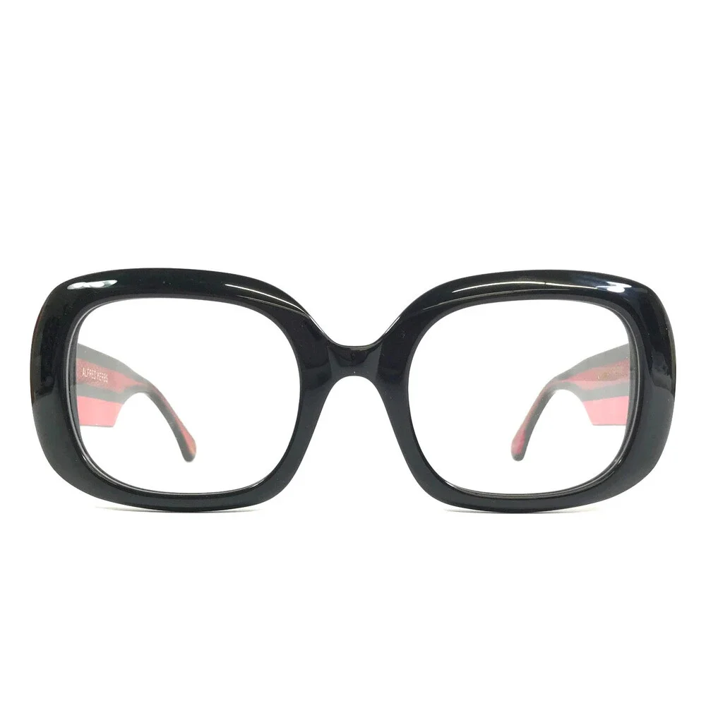 Alfred Kerbs Eyeglasses Frames MARTINA BK Black Red Square Full Rim 53-23-140